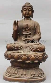 22" Chinese Tibetan Buddhism Bronze Seat Lotus Shakyamuni Amitabha Buddha Statue
22" Chinese Tibetan Buddhism Bronze Seat Lotus Shakyamuni Amitabha Buddha Statue