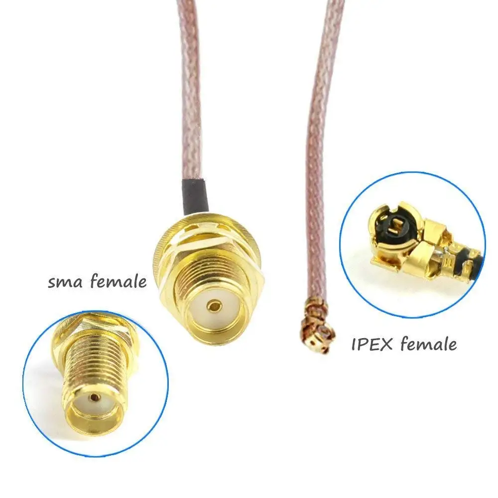 

U.FL to SMA pigtail female 15CM IPEX connector antenna RF-SMA Coax adapter WIFI GSM GPS RG178 cable for SIM7100E/MC7455/MC7430