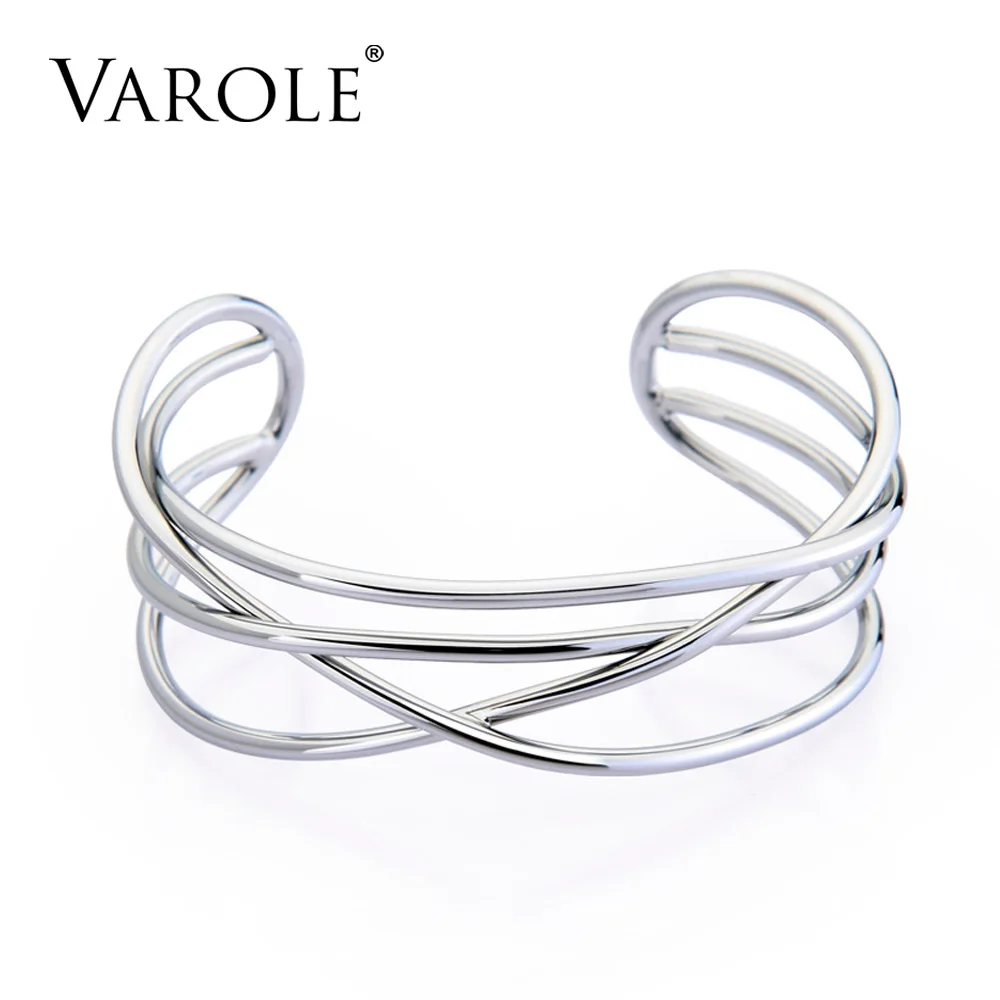 VAROLE Simple Line Girls Armband Cuff Bracelets & Bangles Manchette Gold Color Bangle Bracelet For Women Pulseiras Feminina
VAROLE Simple Line Girls Armband Cuff Bracelets & Bangles Manchette Gold Color Bangle Bracelet For Women Pulseiras Feminina