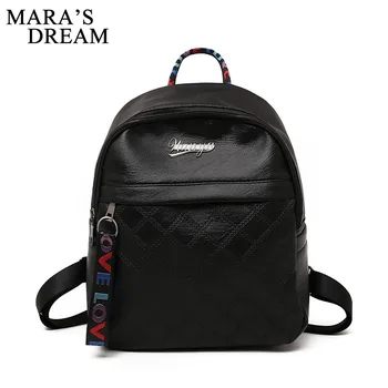 Mara's Dream 2018 New Travel Backpack Korean Solid Black Women Female Rucksack Leisure Student School Soft PU Leather Women Bags 
Mara's Dream 2018 New Travel Backpack Korean Solid Black Women Female Rucksack Leisure Student School Soft PU Leather Women Bags
