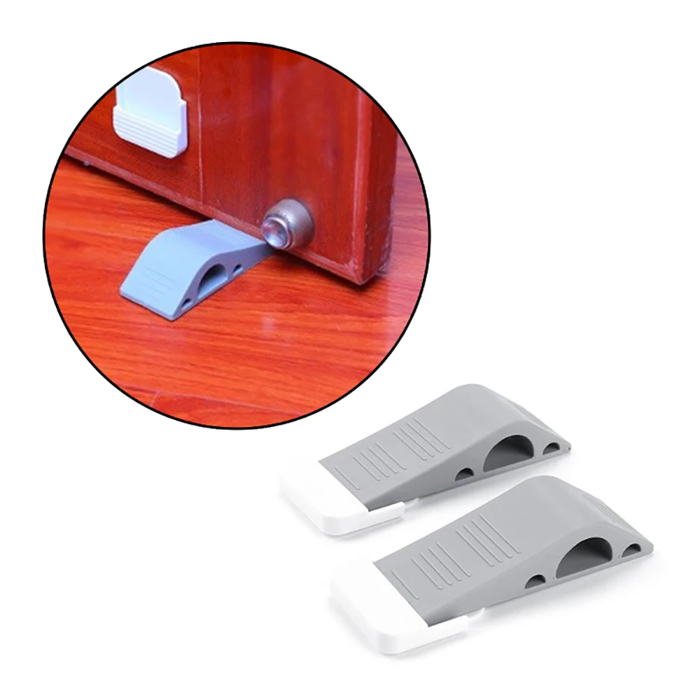 

Rubber Door Stopper Anti Skid Slam Stop Wedge Holder Child Safety Gate Guard Nail-free Anti-skid Anti-collision Door Stop