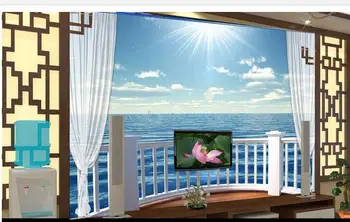 Custom photo wallpaper 3d wall murals wallpaper The sitting room 3 d balcony sea scenery TV setting wall picture wallpaper decor
Custom photo wallpaper 3d wall murals wallpaper The sitting room 3 d balcony sea scenery TV setting wall picture wallpaper decor