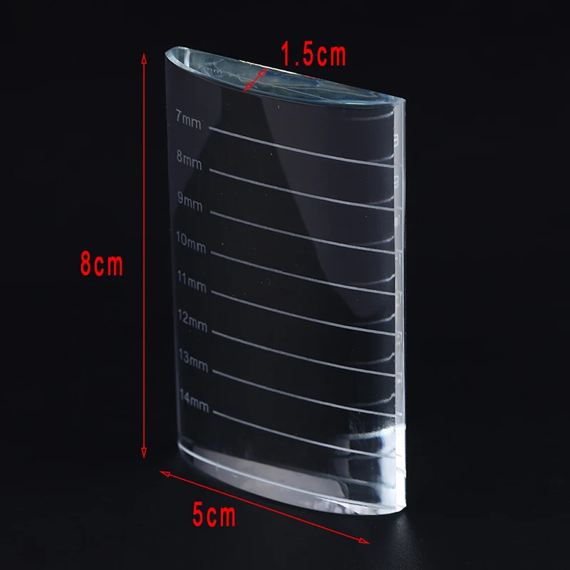 1Pcs Makeup Tool Clear U-Shape Crystal Holder Glass False Eyelash Extension Pallet Fake Eye Lashes Adhesive Glue Pad | Красота и
