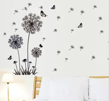 Black Dandelion Butterfly Sitting Room Bedroom Wall Stickers Romantic Household Adornment Wall Stickers
Black Dandelion Butterfly Sitting Room Bedroom Wall Stickers Romantic Household Adornment Wall Stickers