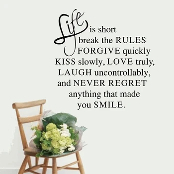 large size 32"x32" hot selling on ebay free shipping life is short.break the rules vinyl wall decal quotes home decor,q0151-L
large size 32"x32" hot selling on ebay free shipping life is short.break the rules vinyl wall decal quotes home decor,q0151-L