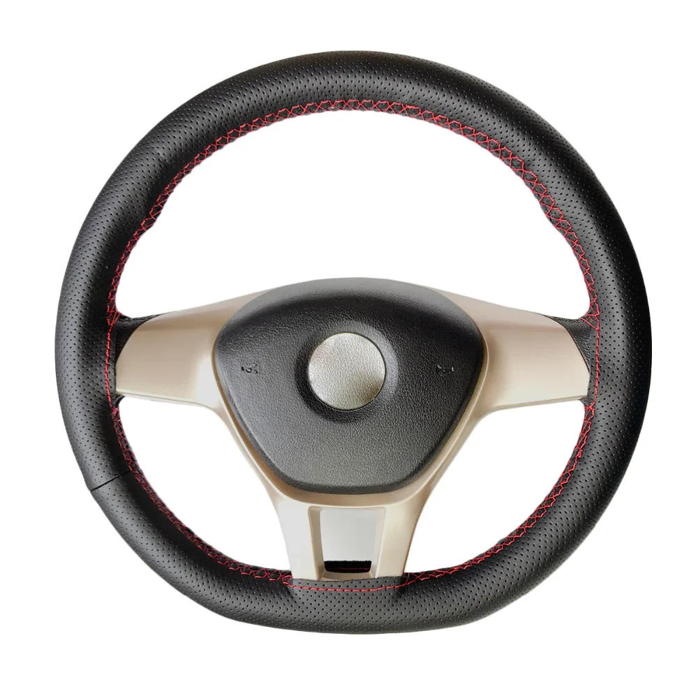 Universal Car Steering Wheel Covers Auto Steering Cover Hand-stitched Artificial Cow Split Leather Black Leather Cover for 38cm 
Universal Car Steering Wheel Covers Auto Steering Cover Hand-stitched Artificial Cow Split Leather Black Leather Cover for 38cm