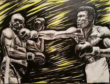 Modern abstract handmade Muhammad Ali Boxing on oil canvas for home decor and wallpaper, gallery
Modern abstract handmade Muhammad Ali Boxing on oil canvas for home decor and wallpaper, gallery