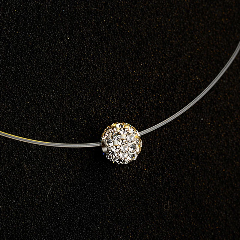 Round Ball Shaped with Shiny Zirconia Pendants Fishing Line Chain Necklaces Choker Fashion Party Jewelry Gifts For Women Girls
Round Ball Shaped with Shiny Zirconia Pendants Fishing Line Chain Necklaces Choker Fashion Party Jewelry Gifts For Women Girls