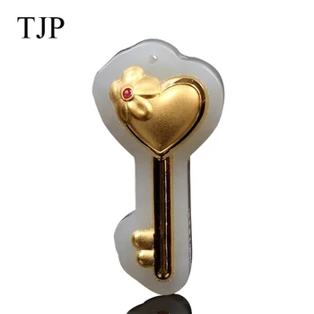 18K Natural Golden Key flower Pendants Factory Wholesale and Machining HTJ2063 Free shipping 
18K Natural Golden Key flower Pendants Factory Wholesale and Machining HTJ2063 Free shipping