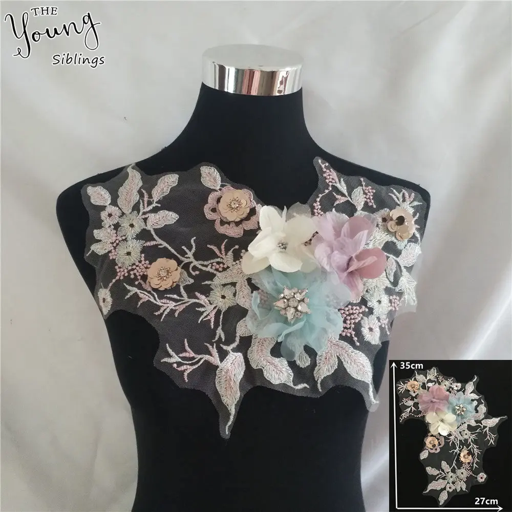 New arrive Embroidery Tulle Lace collar Sequins Flower Clothing Lace Neckline applique DIY Sewing Dresses Decorate Accessories
New arrive Embroidery Tulle Lace collar Sequins Flower Clothing Lace Neckline applique DIY Sewing Dresses Decorate Accessories