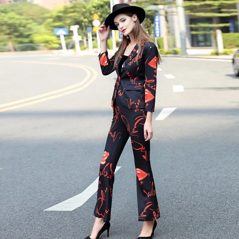 Truevoker Designer Autumn Suit Women's High Street Fashion Long Sleeve Letter Printed Casual Blazer + Long Pant Suit
Truevoker Designer Autumn Suit Women's High Street Fashion Long Sleeve Letter Printed Casual Blazer + Long Pant Suit