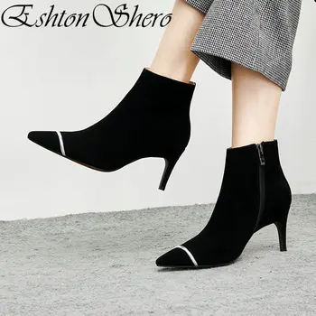 EshtonShero Women Ankle Boots Shoes Woman Thin High Heels Autumn Cow Suede+PU Khaki Zipper Ladies Motorcycle Boot Size 33-40
EshtonShero Women Ankle Boots Shoes Woman Thin High Heels Autumn Cow Suede+PU Khaki Zipper Ladies Motorcycle Boot Size 33-40