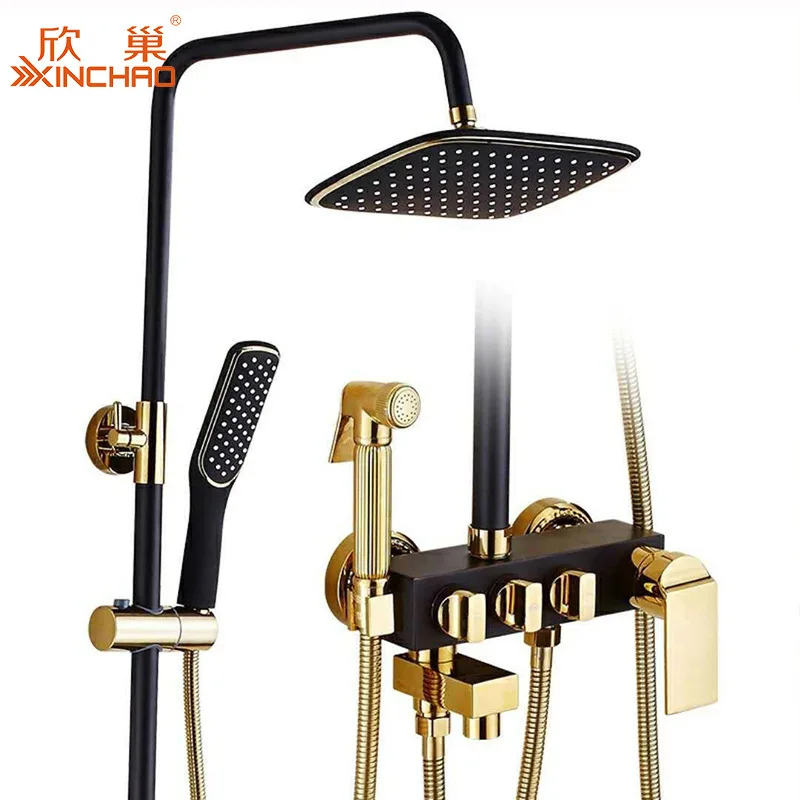 Europe brass vintage bathroom shower set rain shower system luxury bathroom black gold bathroom set dropshipping
Europe brass vintage bathroom shower set rain shower system luxury bathroom black gold bathroom set dropshipping