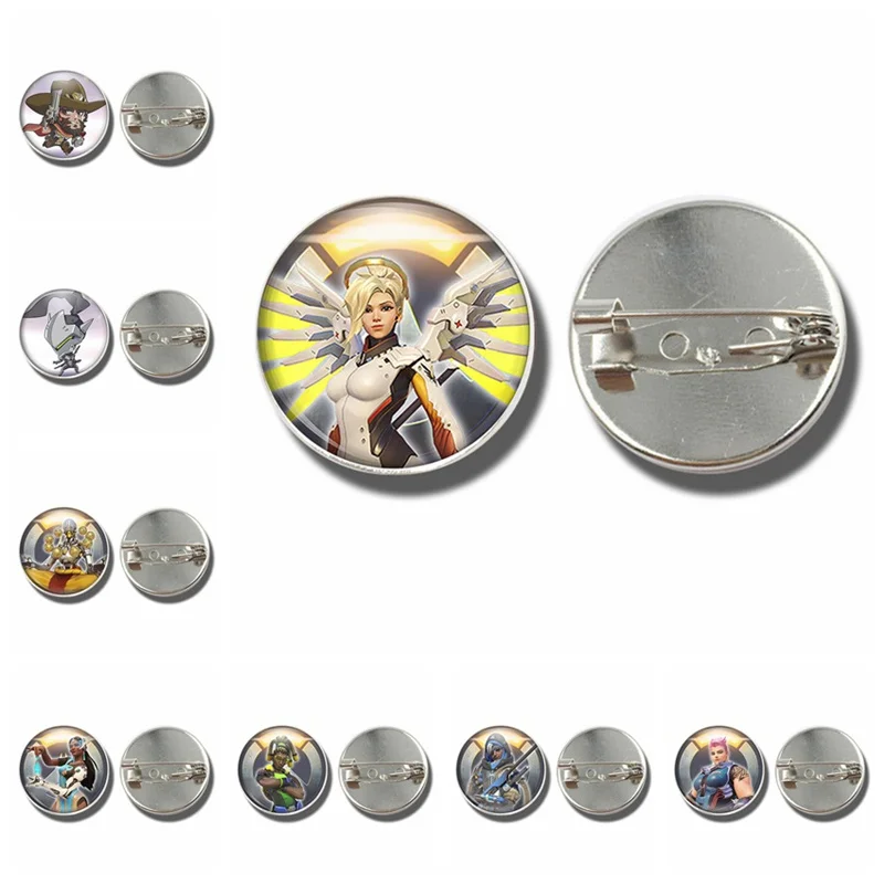 1pcs 25MM Anime Badge Overwatches DVA Mercy Reaper Tracer Mei glass Badge Accessories For Clothes Hat Backpack Decoration BROOCH
1pcs 25MM Anime Badge Overwatches DVA Mercy Reaper Tracer Mei glass Badge Accessories For Clothes Hat Backpack Decoration BROOCH