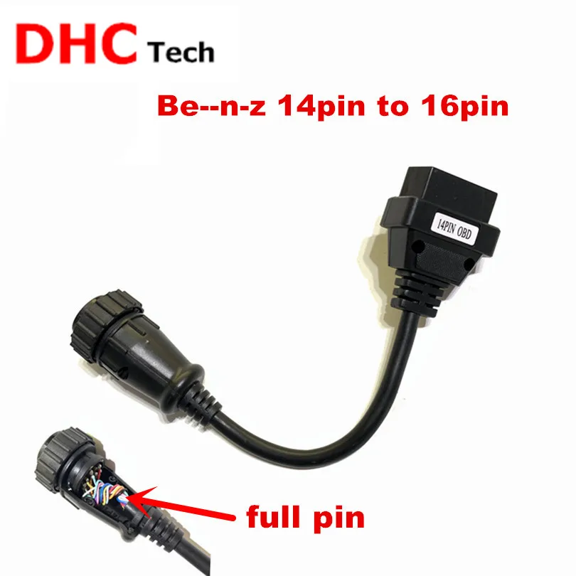 High quality Adapter Cable Be-n-z 14pin to 16pin full pin Detachable OBD2 Diagnostic Connector Cable
High quality Adapter Cable Be-n-z 14pin to 16pin full pin Detachable OBD2 Diagnostic Connector Cable