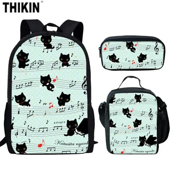 THIKIN Cartoon Music Notes Cat Print 3pcs Schoolbag for Kids Girls Casual Backpacks Children School Bags Orthopedic Bookbags
THIKIN Cartoon Music Notes Cat Print 3pcs Schoolbag for Kids Girls Casual Backpacks Children School Bags Orthopedic Bookbags