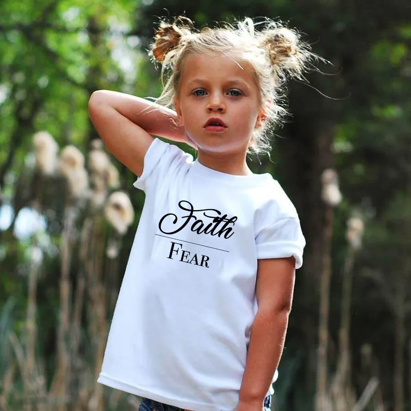Faith Over Fear Youth Shirt Summer Short Sleeve Boys Girls T-shirt Children Tops Baby Tees Children Fashion Tshirt Clothes
Faith Over Fear Youth Shirt Summer Short Sleeve Boys Girls T-shirt Children Tops Baby Tees Children Fashion Tshirt Clothes