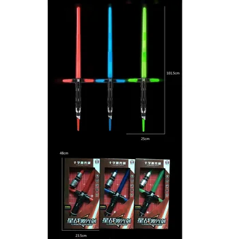3 Types Boxed 1PCS Colorful 73cm Star Wars Foldable Laser Sword with Sound and Light Lightsaber Toy Jedi Scalable Weapons
3 Types Boxed 1PCS Colorful 73cm Star Wars Foldable Laser Sword with Sound and Light Lightsaber Toy Jedi Scalable Weapons