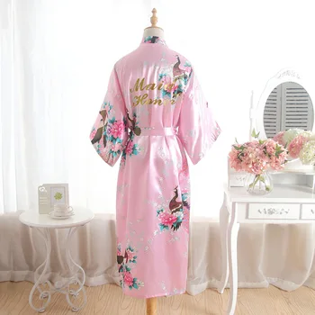 BZEL Maid Of Honor Robe Silk Satin Wedding Robe Floral Bathrobe Long Kimono Night Robe Bath Robe Fashion Dressing Gown For Women
BZEL Maid Of Honor Robe Silk Satin Wedding Robe Floral Bathrobe Long Kimono Night Robe Bath Robe Fashion Dressing Gown For Women