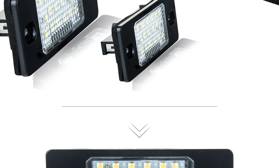 12V Led Number-plate Lamp Car Rear Bulb LED License Plate Lights Error Free For Porsche Cayenne 2003-2010VW GOLF PASSAT BORA (2)