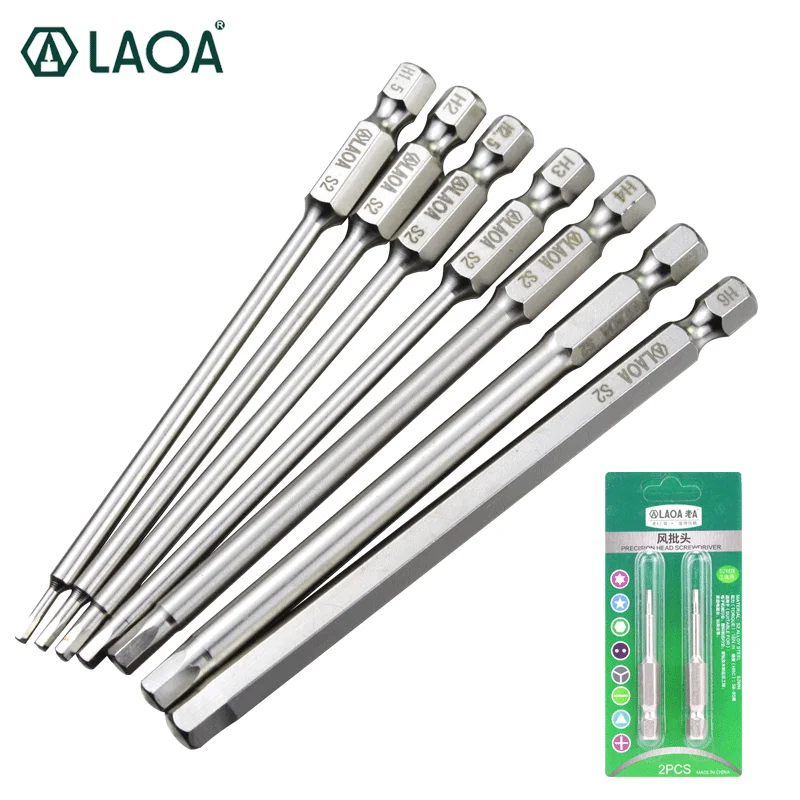 LAOA 2pcs S2 Hex Electric Screwdriver Tips with Magnetic Drill screwdriver Head Alloy Steel
LAOA 2pcs S2 Hex Electric Screwdriver Tips with Magnetic Drill screwdriver Head Alloy Steel
