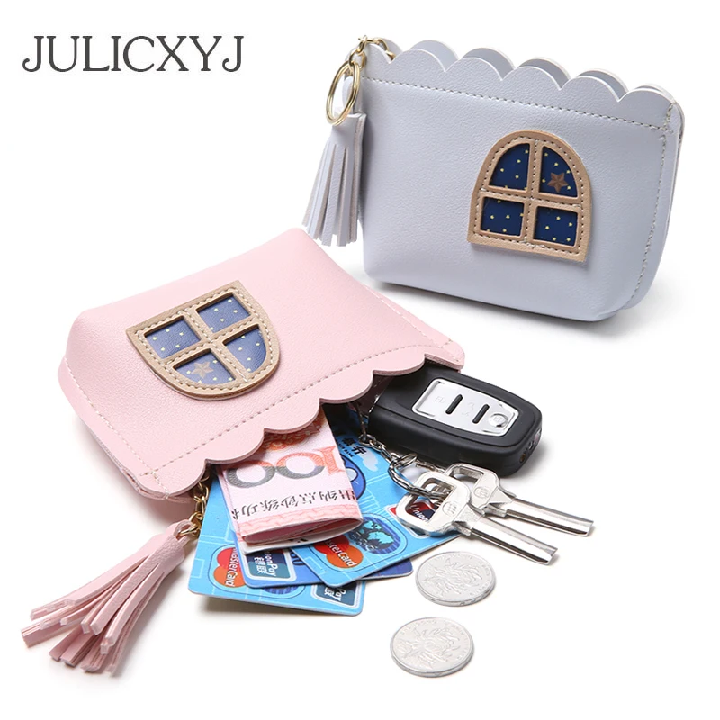 JULICXYJ Brand Fashion Small Window Women Coin Purse Fresh Student Teenager Mini Change Wallet Cards Bags With Tassel KeyChain
JULICXYJ Brand Fashion Small Window Women Coin Purse Fresh Student Teenager Mini Change Wallet Cards Bags With Tassel KeyChain