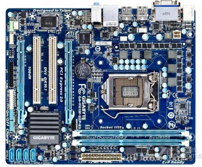 

For Gigabyte GA-H61M-D2P-B3 Original Used Desktop Motherboard GA-H61M-D2P-B3 H61 Socket LGA 1155 DDR3 Micro-ATX On Sale