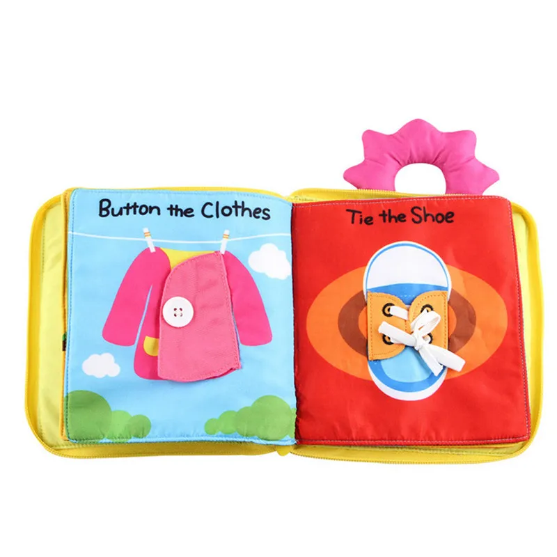 baby book Soft Cloth Baby Intelligence Development Learn Picture Cognize Book quiet book #4j05 (7)