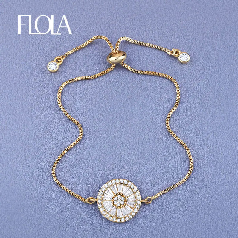 FLOLA Gold Bracelet Women Charm Adjustable Chain Bracelet Body Cubic Zirconia Jewelry pulseras para las mujeres brta18
FLOLA Gold Bracelet Women Charm Adjustable Chain Bracelet Body Cubic Zirconia Jewelry pulseras para las mujeres brta18