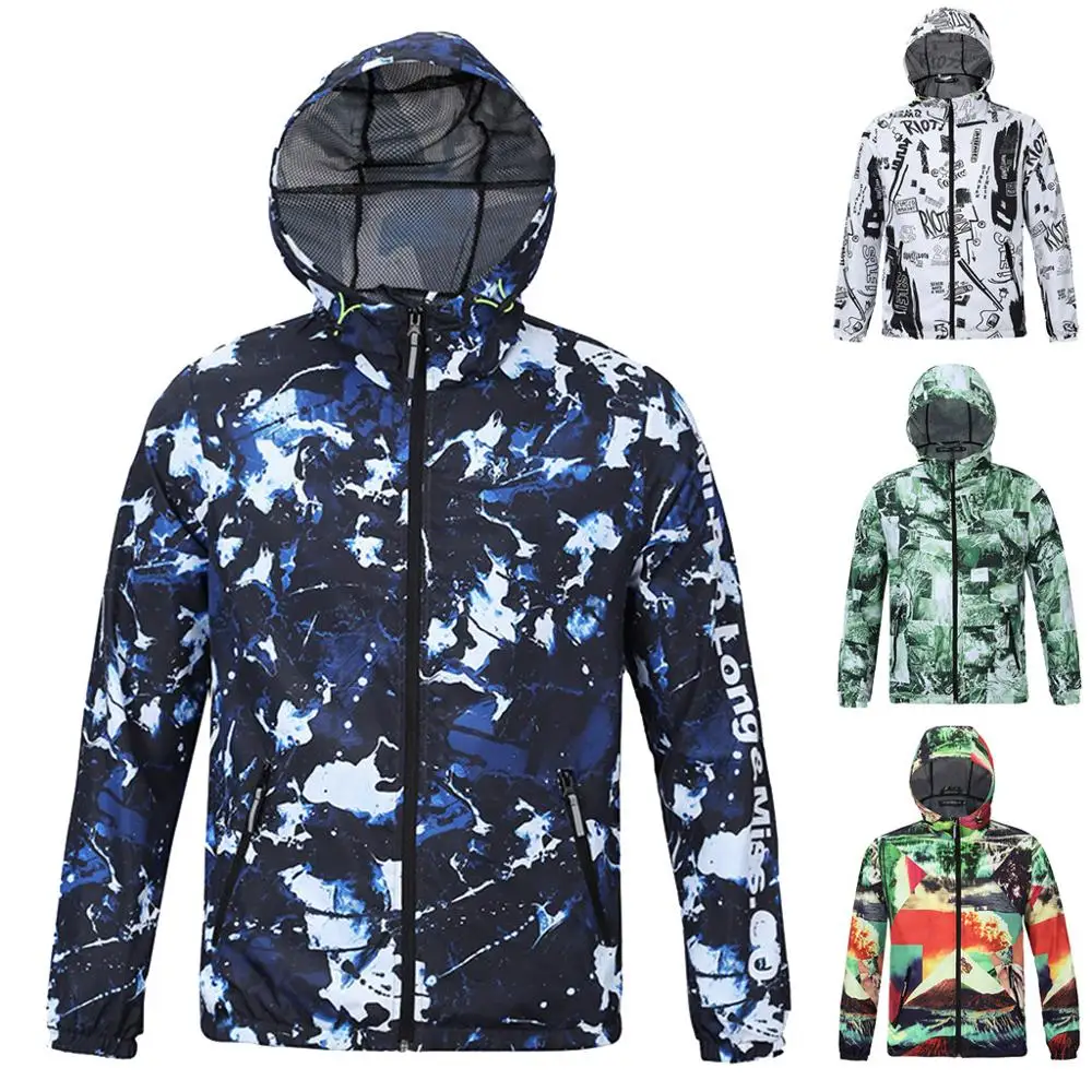 Mens Mountaineering Long Sleeve Waterproof Rain Jackets With Hooded Outdoor Print Cycling Windbreaker For Male 2019 Fashion
Mens Mountaineering Long Sleeve Waterproof Rain Jackets With Hooded Outdoor Print Cycling Windbreaker For Male 2019 Fashion