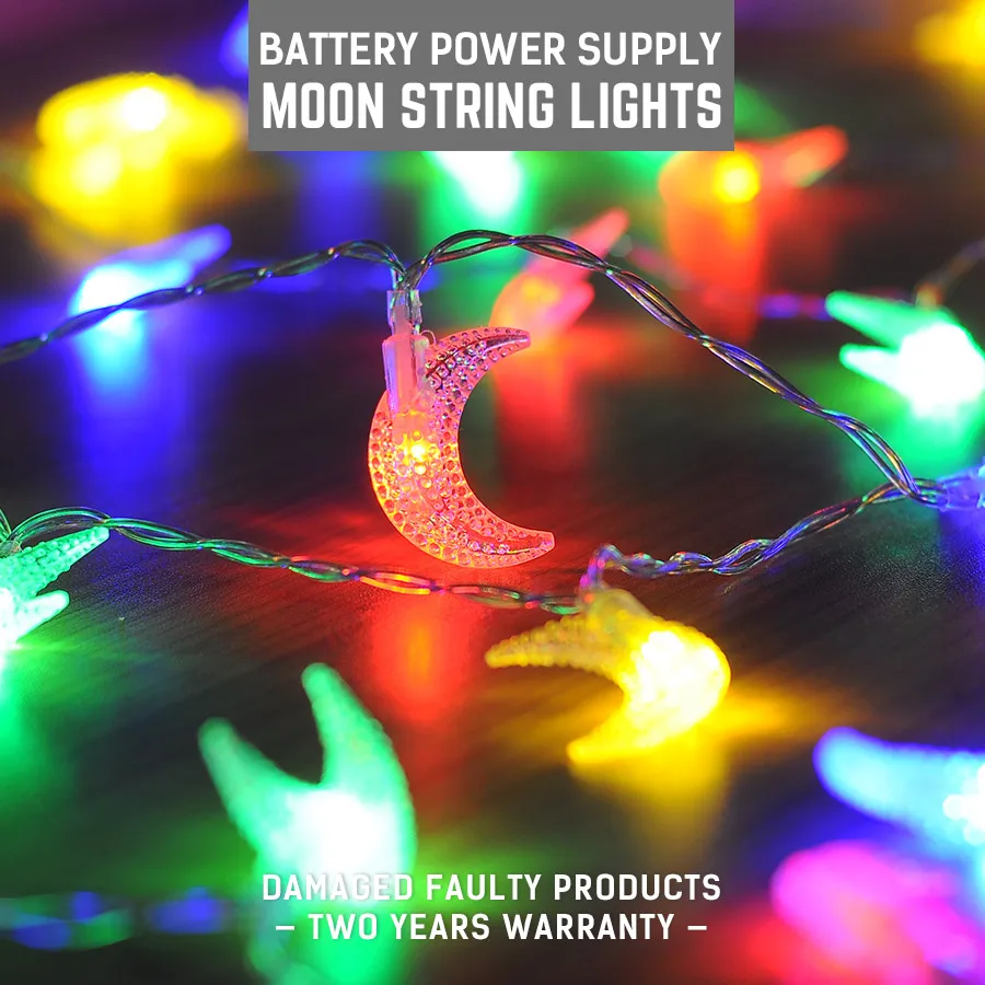 DC5V Led Moon Shape Fairy Lights Christmas Lights Indoor 5M RGB Battery Operated Christmas Decorations For Home Outdoor
DC5V Led Moon Shape Fairy Lights Christmas Lights Indoor 5M RGB Battery Operated Christmas Decorations For Home Outdoor