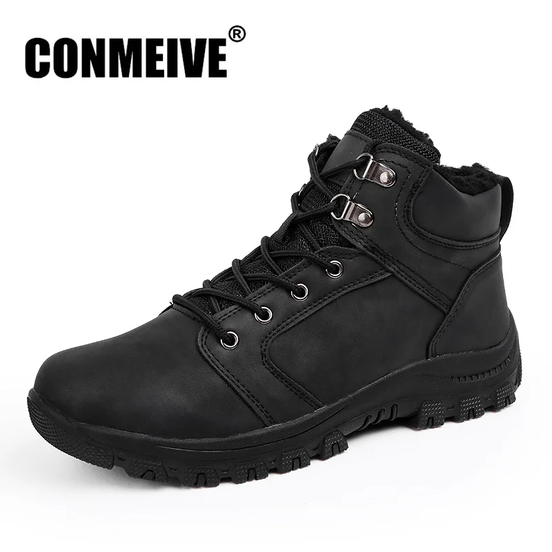 Winter Keep Warm Leather Snow Boots Men Ankle Lace-Up Solid Color Basic Boots Fashion Casual High Quality Motorcycle Flat Boots
Winter Keep Warm Leather Snow Boots Men Ankle Lace-Up Solid Color Basic Boots Fashion Casual High Quality Motorcycle Flat Boots