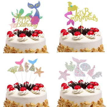 4 Style Ocean Cake Toppers Flags Cupcake Mermaid Cake Topper Kids Birthday Wedding Bridal Cake Wrapper Party Baking DIY Decor
4 Style Ocean Cake Toppers Flags Cupcake Mermaid Cake Topper Kids Birthday Wedding Bridal Cake Wrapper Party Baking DIY Decor