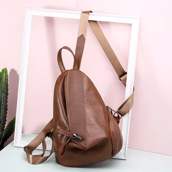 Woman Japan and Korean Style Backpack Personality Tweezers Soft Leather Lock Small Backpack Multifunction For Teenager Girls A30
Woman Japan and Korean Style Backpack Personality Tweezers Soft Leather Lock Small Backpack Multifunction For Teenager Girls A30