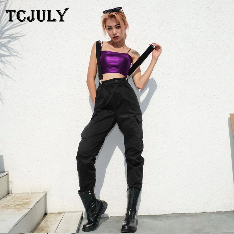 TCJULY Harajuku Cotton Hippie Pants Overalls High Waist Ankle Banded Women's Trousers Streetwear Loose Casual Black Cargo Pants
TCJULY Harajuku Cotton Hippie Pants Overalls High Waist Ankle Banded Women's Trousers Streetwear Loose Casual Black Cargo Pants