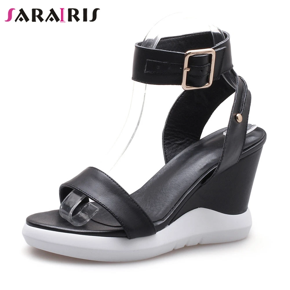 SARAIRIS Brand New Summer Sandals 2019 women's Genuine Leather Ladies Wedges High Heels Shoes Woman Casual Party Ol Shoes
SARAIRIS Brand New Summer Sandals 2019 women's Genuine Leather Ladies Wedges High Heels Shoes Woman Casual Party Ol Shoes