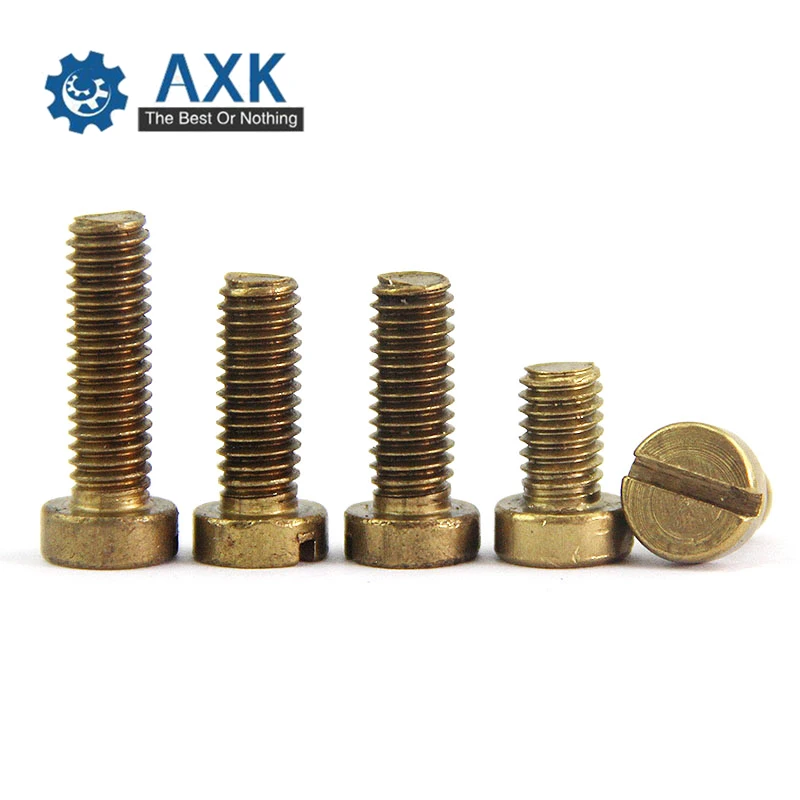 50Pcs/Lot M4 M5 M6*L DIN84 Brass Slotted Cheese Head Screw Brass Screw Brass Bolt GB65
50Pcs/Lot M4 M5 M6*L DIN84 Brass Slotted Cheese Head Screw Brass Screw Brass Bolt GB65