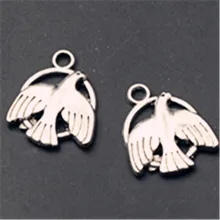 10pcs Silver Color White dove with hollow ring phase combination charm alloy pendant for earring bracelet Jewelry Handmade
10pcs Silver Color White dove with hollow ring phase combination charm alloy pendant for earring bracelet Jewelry Handmade