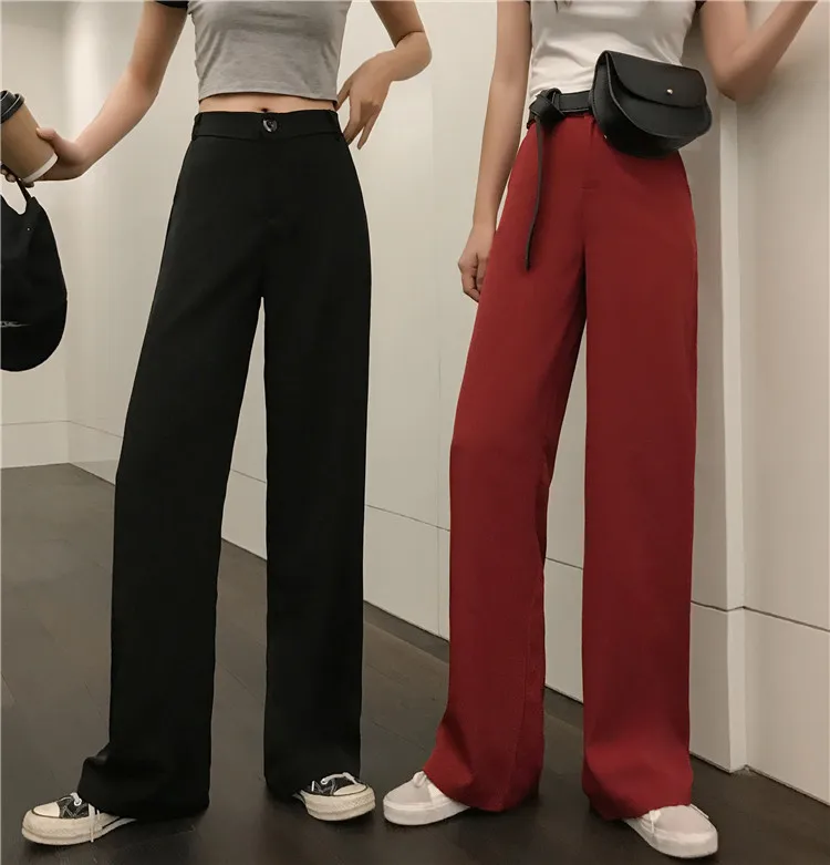 Elegant High Waist Slim Button Zipper Straight Long Pant Summer Korean Women Ladies OL Suit Office Fashion Trouser Boho Street
Elegant High Waist Slim Button Zipper Straight Long Pant Summer Korean Women Ladies OL Suit Office Fashion Trouser Boho Street
