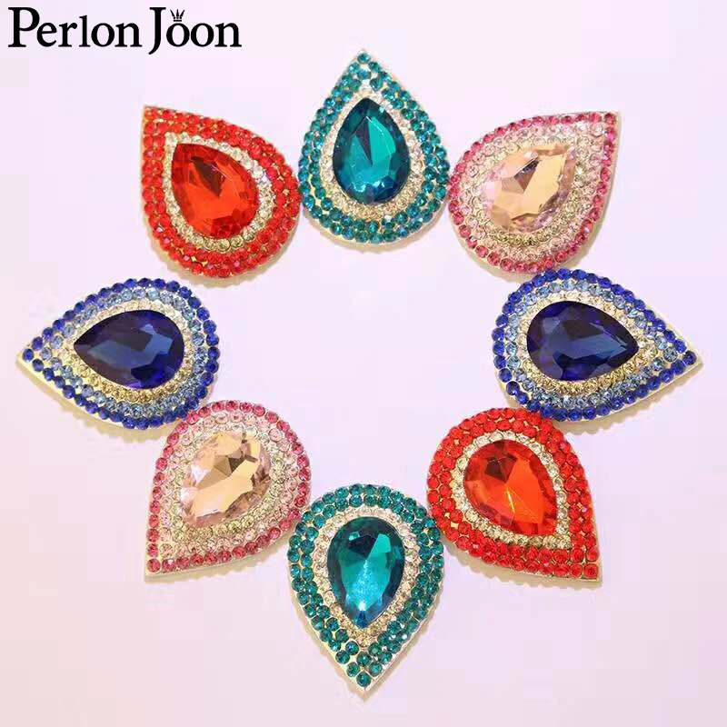 10pcs 25*35mm Rhinestone metal Buttons Applique Big Water Drop shape Accessory for women Garment wedding,evening dress NK029
10pcs 25*35mm Rhinestone metal Buttons Applique Big Water Drop shape Accessory for women Garment wedding,evening dress NK029