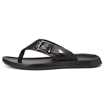Genuine Leather Man Slippers Brand Flip Flops Men Sandals Beach Slippers Black Fashion Slides Comfortable Non-slip Summer Shoe
Genuine Leather Man Slippers Brand Flip Flops Men Sandals Beach Slippers Black Fashion Slides Comfortable Non-slip Summer Shoe