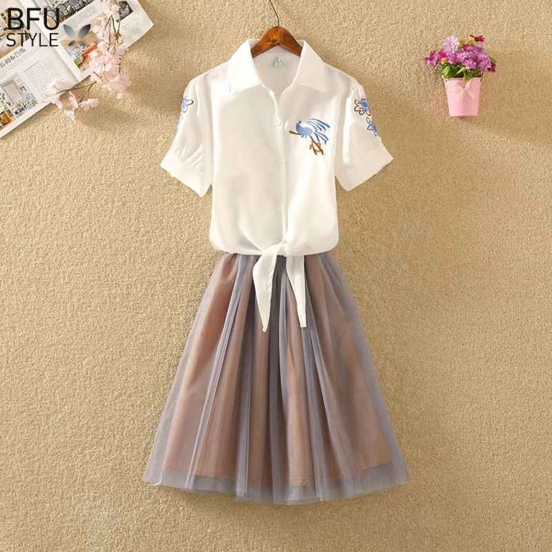 2 Pieces Dress Casual Shirt And Sling Tutu Dress Suit Women Floral Shirts Ball Gown Summer Blue Pink Shirts White Veil Dresses
2 Pieces Dress Casual Shirt And Sling Tutu Dress Suit Women Floral Shirts Ball Gown Summer Blue Pink Shirts White Veil Dresses