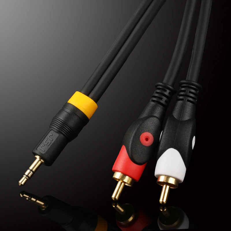 WinAqum Aux Audio 3.5mm Stereo Male Plug to 2 RCA Jack Y Splitter Cable For PC MP3 Smart Phone WT-322
WinAqum Aux Audio 3.5mm Stereo Male Plug to 2 RCA Jack Y Splitter Cable For PC MP3 Smart Phone WT-322
