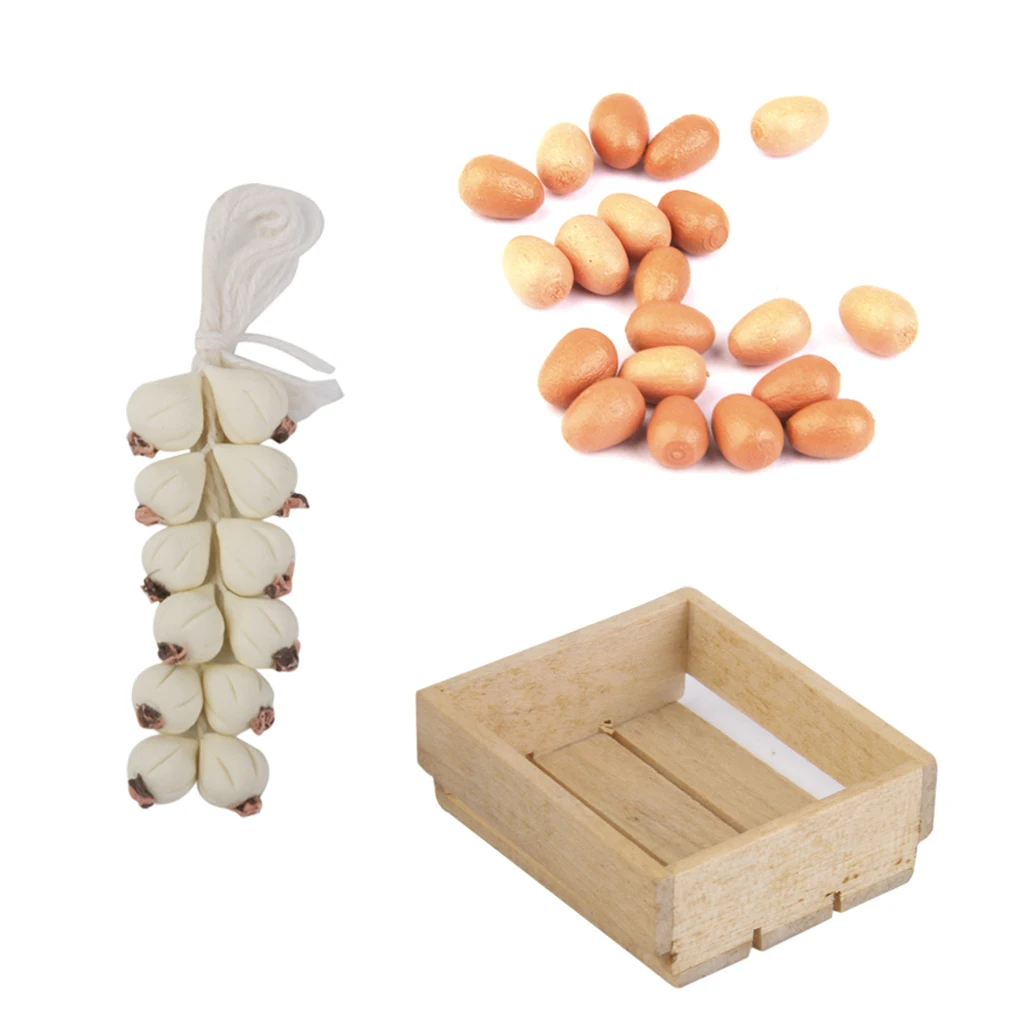 Vintage Style Natural Wooden Basket Box for 1/12 Sacle Dollhouse Kitchen Doll House Furniture Toys Kits Vintage Style Natural Wooden Basket Box for 1/12 Sacle Dollhouse Kitchen Doll House Furniture Toys Kits