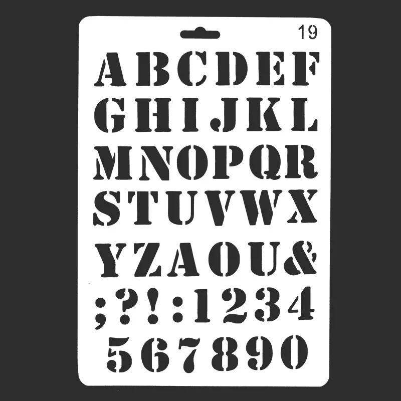 Uppercase Number Letters Stencils for DIY Scrapbooking Plastic Handmade Template Crafts Art Diary Decor Painting Spray Tool Card
Uppercase Number Letters Stencils for DIY Scrapbooking Plastic Handmade Template Crafts Art Diary Decor Painting Spray Tool Card