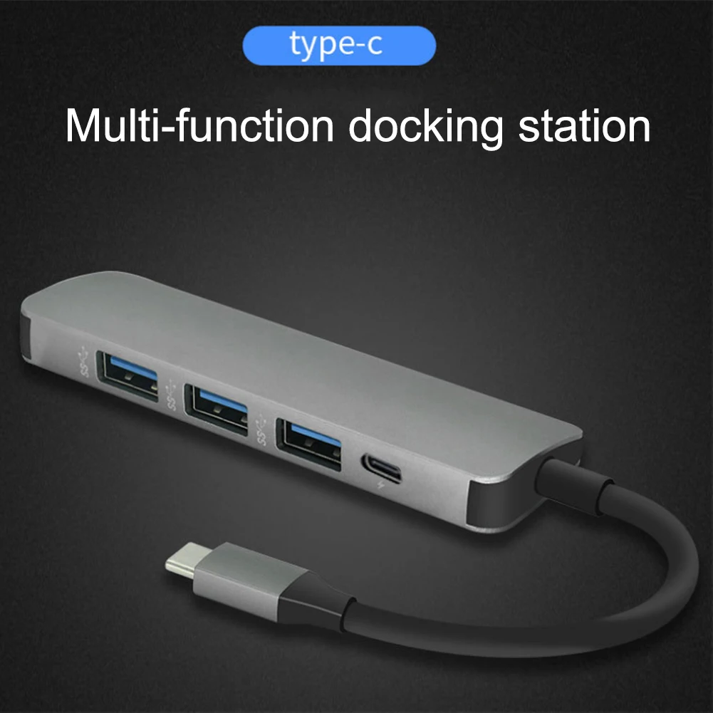 5 in 1 USB Type C Adapter PD Power Delivery Port 4 USB 3.0 Ports for MacBook Compact size and lightweight portable
5 in 1 USB Type C Adapter PD Power Delivery Port 4 USB 3.0 Ports for MacBook Compact size and lightweight portable