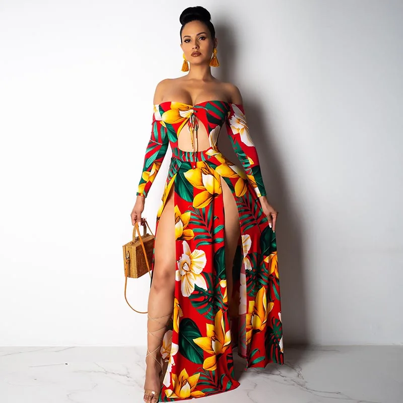 Off Shoulder Floral Print Slit Maxi Dress Women Long Sleeve Hollow Out Dress Summer 2019 Bow Cut Out Sexy Party Dresses vestido
Off Shoulder Floral Print Slit Maxi Dress Women Long Sleeve Hollow Out Dress Summer 2019 Bow Cut Out Sexy Party Dresses vestido