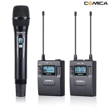 COMICA CVM-WM300B/D Metal UHF 96-channels Wireless Mono/Stereo Lavalier Interview Microphone with Built-in Battery for Canon Nik
COMICA CVM-WM300B/D Metal UHF 96-channels Wireless Mono/Stereo Lavalier Interview Microphone with Built-in Battery for Canon Nik