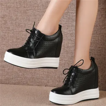 Women Breathable Genuine Leather Wedges High Heel Party Pumps Shoes Female Lace Up Round Toe Platform Oxfords Shoes Casual Shoes
Women Breathable Genuine Leather Wedges High Heel Party Pumps Shoes Female Lace Up Round Toe Platform Oxfords Shoes Casual Shoes
