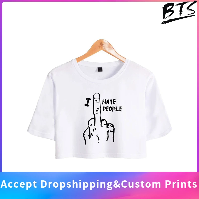 Fashion Funny Printed I Hate People Women Crop Tops Summer Short Sleeve Tshirts 2019 Hot Sale Casual Girls Tee Shirts
Fashion Funny Printed I Hate People Women Crop Tops Summer Short Sleeve Tshirts 2019 Hot Sale Casual Girls Tee Shirts